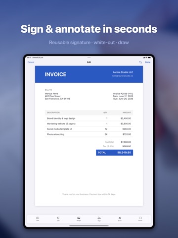 Scanlio: PDF Scanner & OCR iPad screenshot