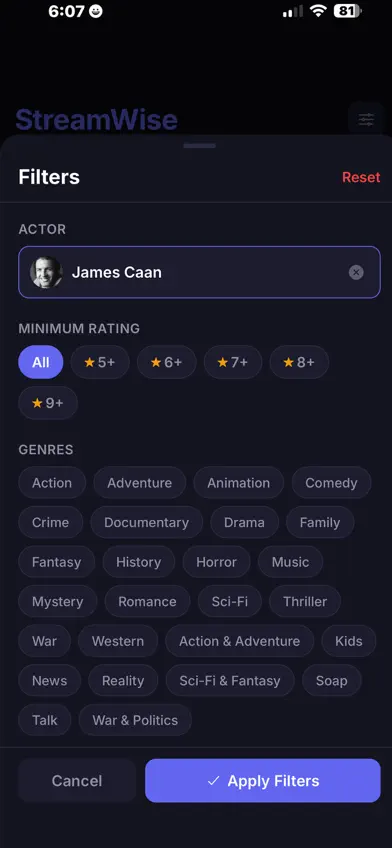 StreamWise Shows screenshot 4