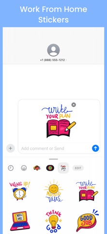 Work From Home Stickers! iPhone screenshot