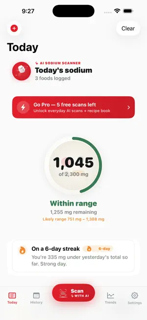 SodiumWise: AI Salt Scanner screenshot 1