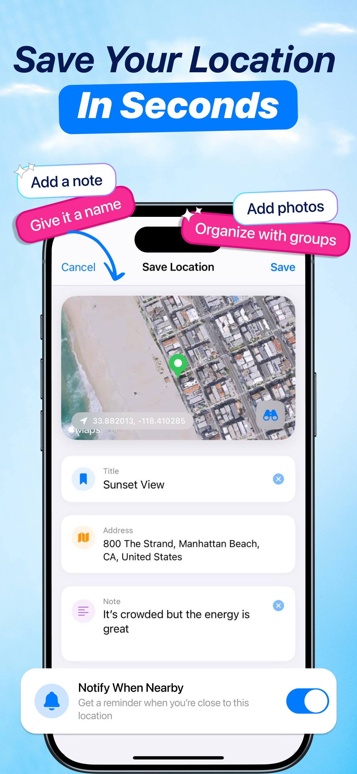 Pinny: Save Places & Routes screenshot 6