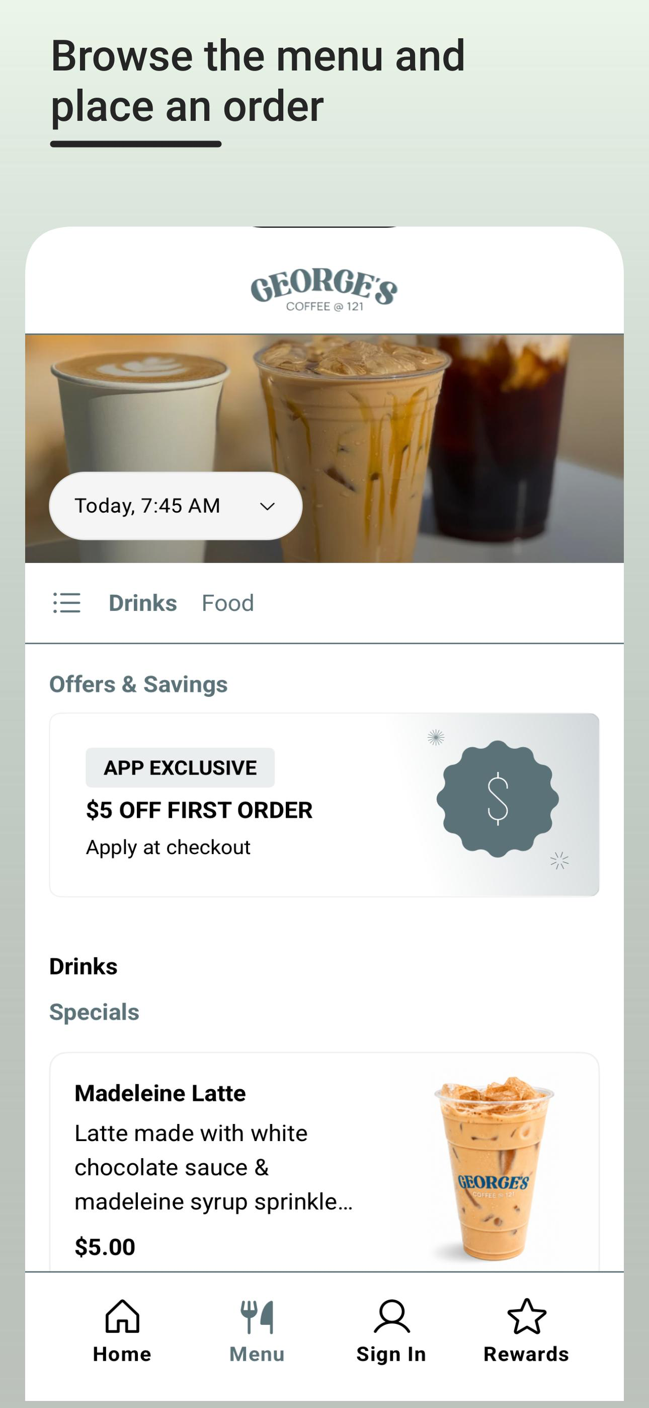 George's Coffee @121 screenshot 3