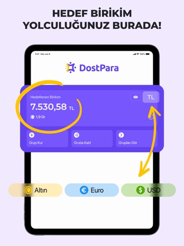 DostPara: Altın Günü Yönetimi iPad screenshot