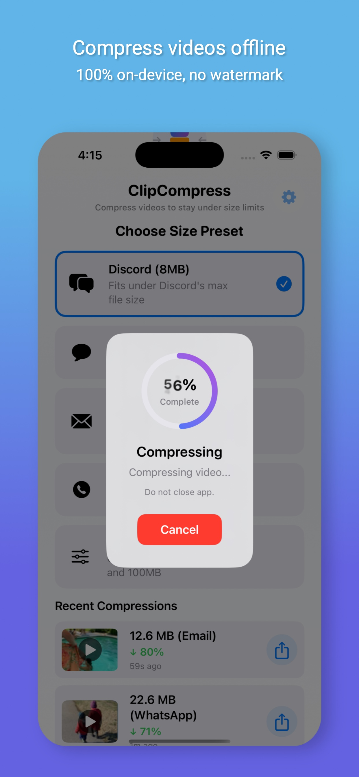 ClipCompress: Video Compressor