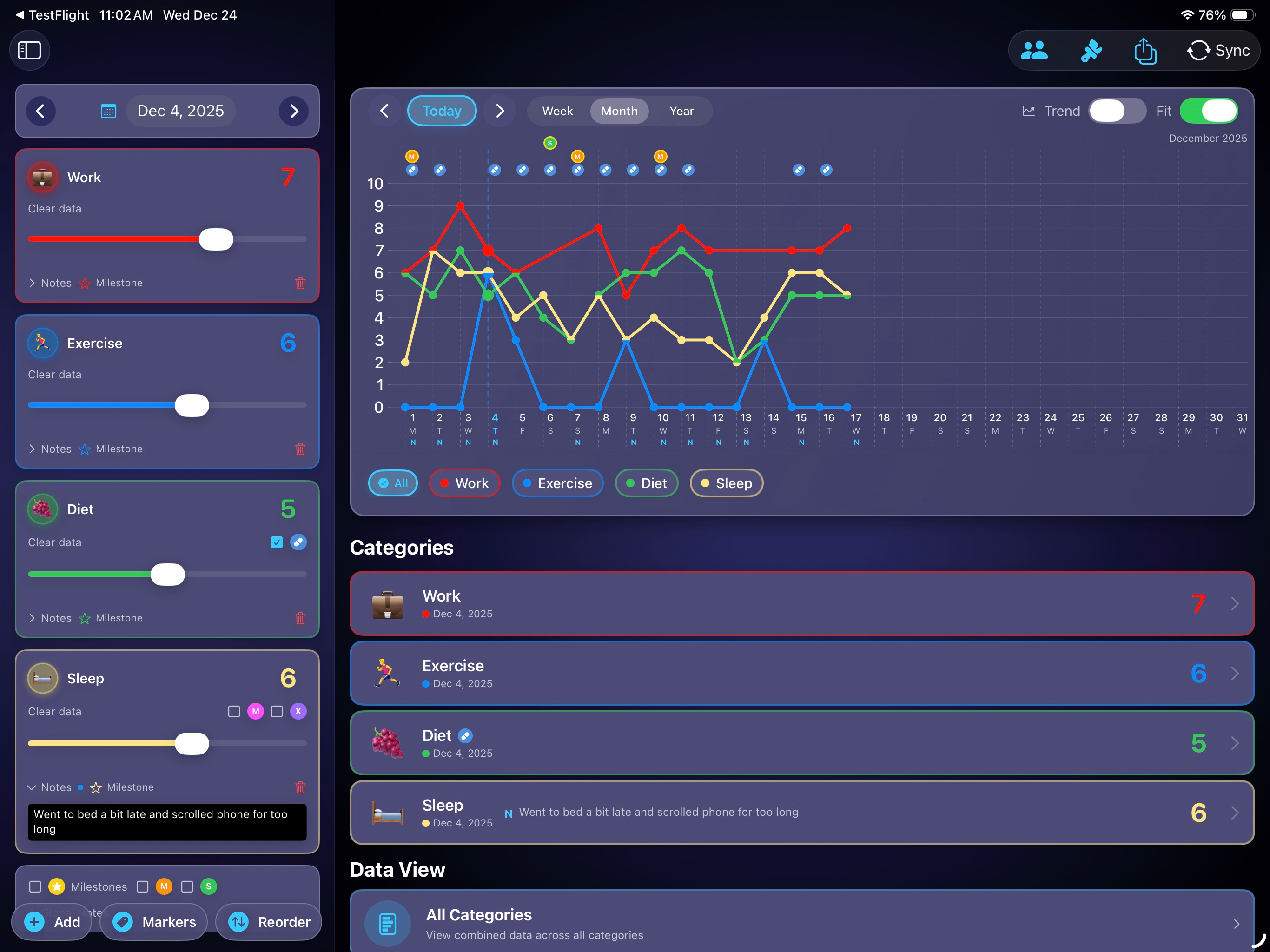LikertLogger screenshot 6
