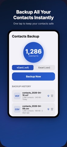 Contacts Backup: Easy & Smart Screenshot 1 of 6