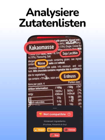 Histamin, Fructose: InTolerApp iPad screenshot 5