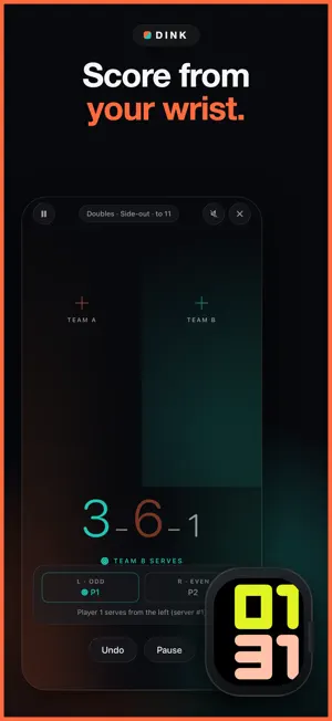Pickleball Score Keeper Dink screenshot 1