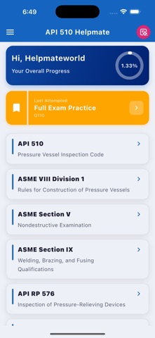 API 510 Helpmate Screenshot 2 of 8