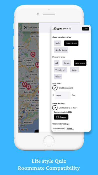 iROOMit Roommate Finder, Rooms Screenshot