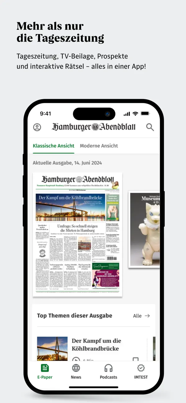 Screenshot #1 pour Hamburger Abendblatt E-Paper
