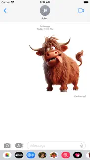 goofy highland cow stickers iphone screenshot 4