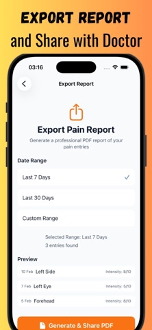 PainPoint: Pain Tracker iPhone screenshot