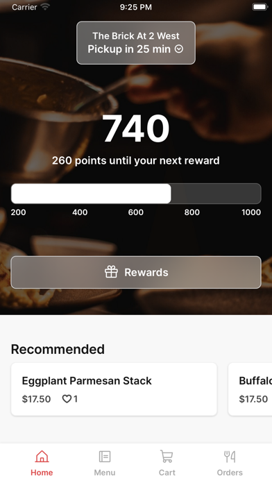 The Brick At 2 West iPhone screenshot 1 - Food & Drink app