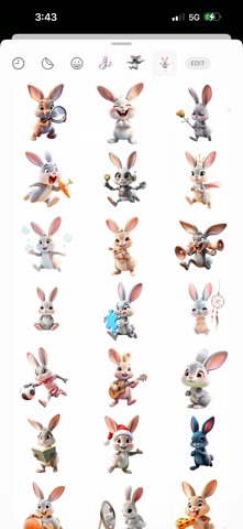 Hopping Rabbit Stickers screenshot