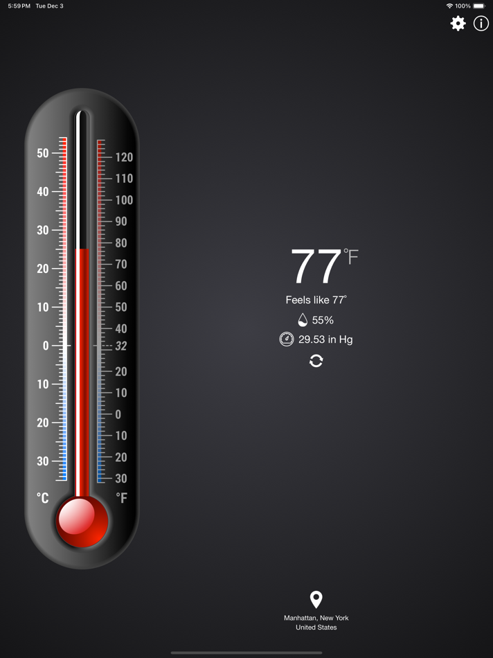 #1. Thermometer++ App (iOS) 由: Viachaslau Tysianchuk