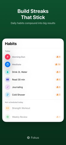 Fokus: Tasks & Habit Tracker Screenshot 1 of 4