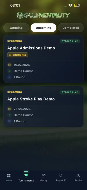 Golf Mentality App screenshot 2
