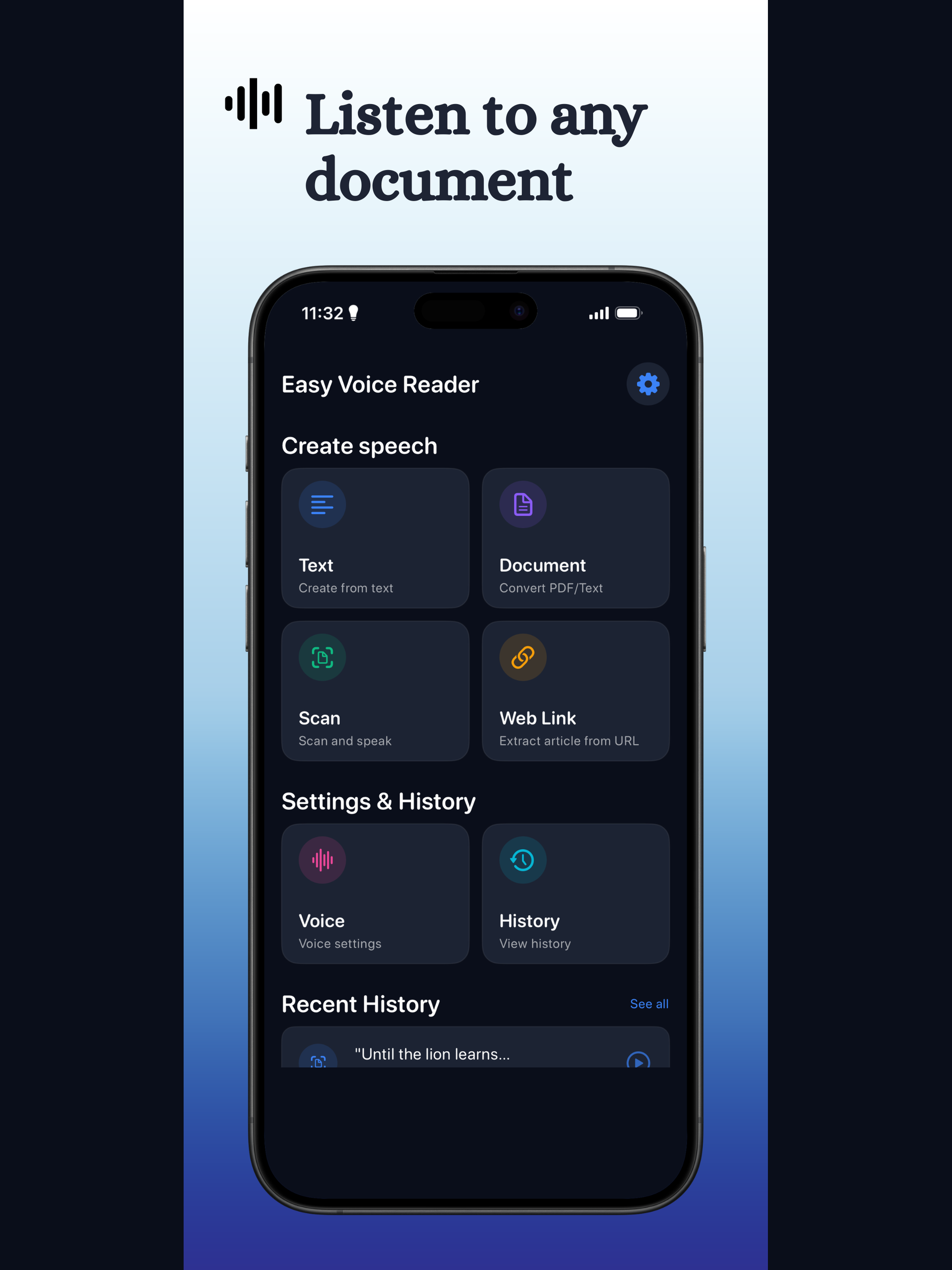 Easy Voice Reader: Text & PDF screenshot 12