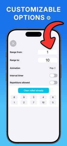 Random Number Generator . iPhone screenshot