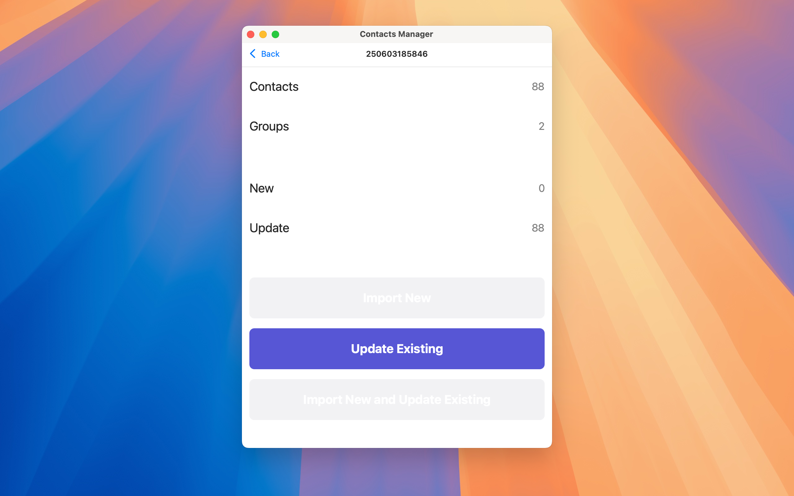 Friendly Contacts Manager