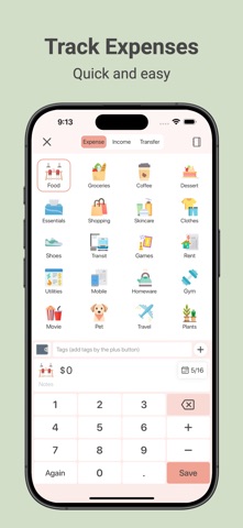 Peach Budget: Expense Tracker Screenshot 1 of 7