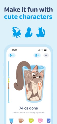 Hydration Tracker: Liquid Cats Screenshot 2 of 8