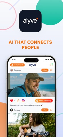 Alyve: AI that Connects People iPhone screenshot