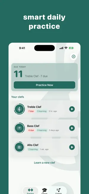 Clefs: Note Reading Trainer screenshot 2