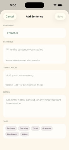 Sentence Garden screenshot