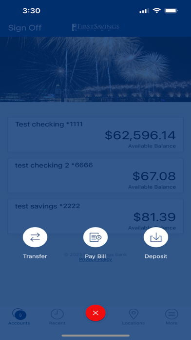 First Savings Bank Bus. Mobile Screenshot