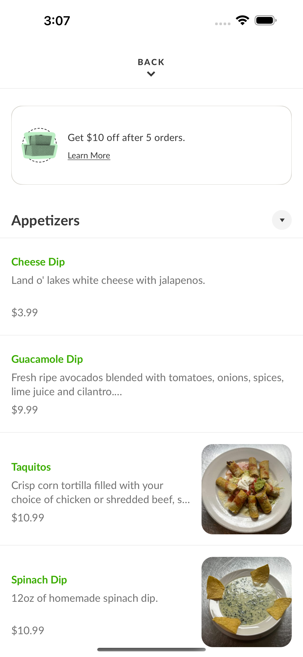 Las Margaritas Mexican screenshot 3