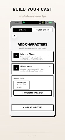 Vellum - AI Story Generator iPhone screenshot