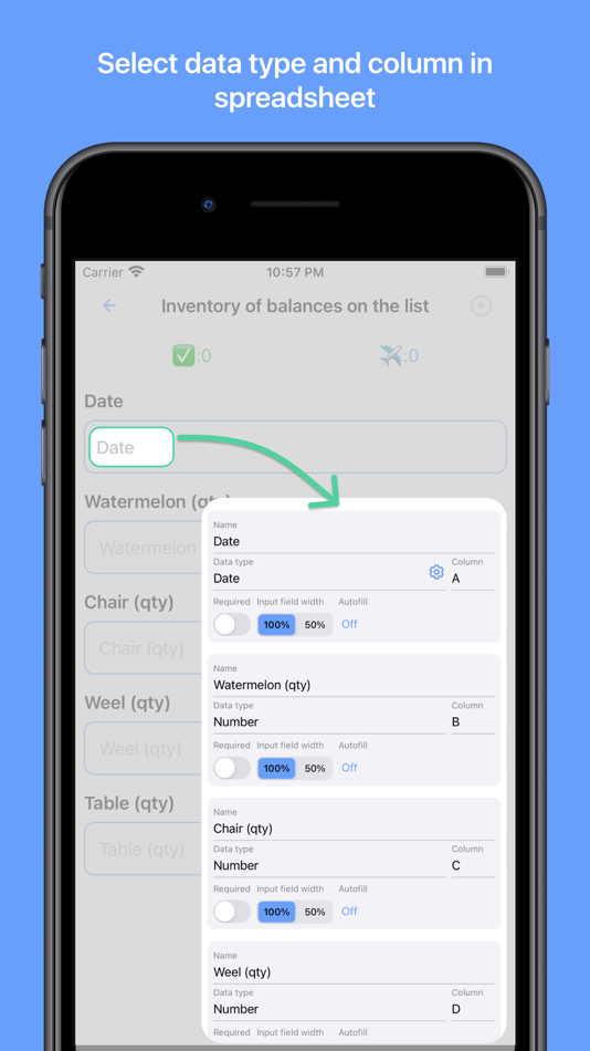 #7. Spreadsheet data entry (iOS) 来自: Ruslan Musagitov