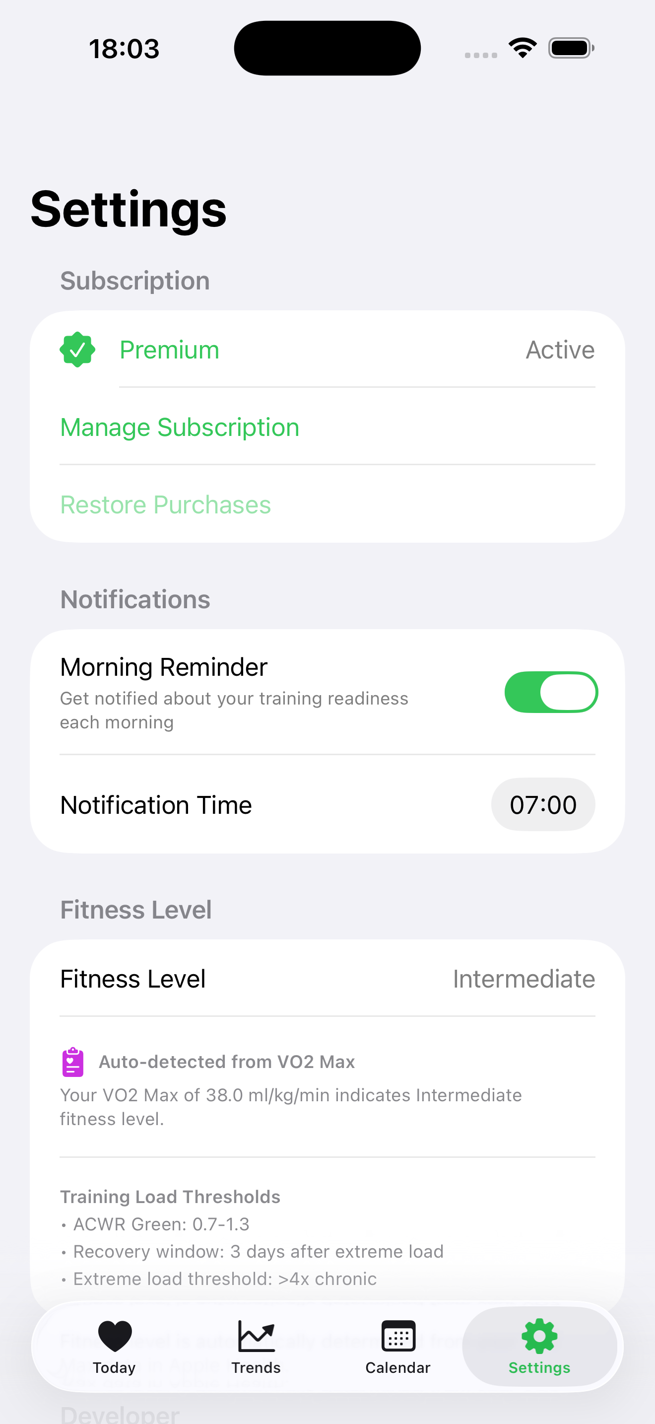 Vitora - Training Readiness screenshot 6