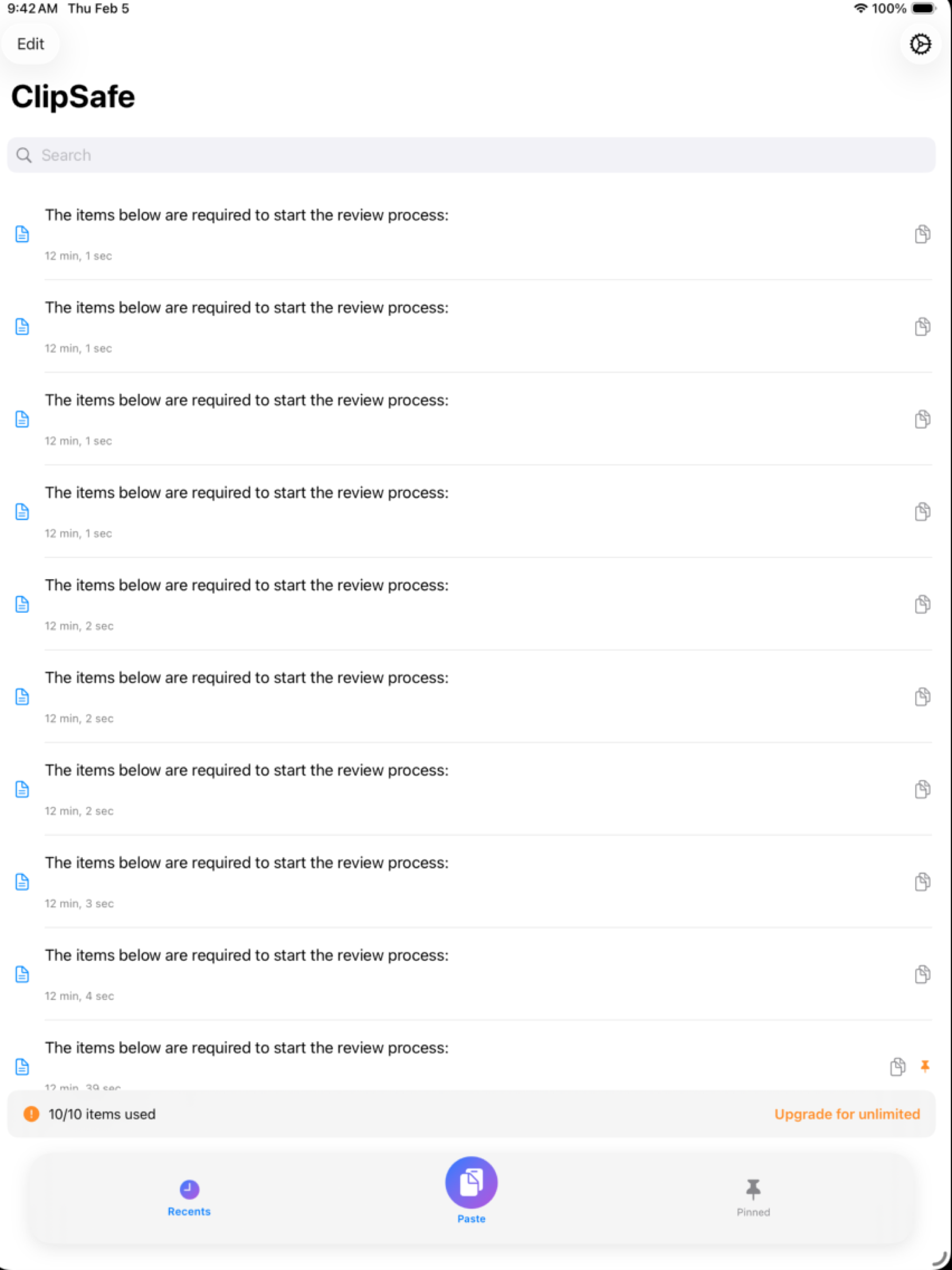 ClipSafe - Clipboard History