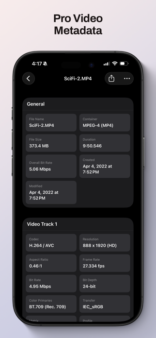 CodecAudit: Media Metadata Screenshot 1 of 4