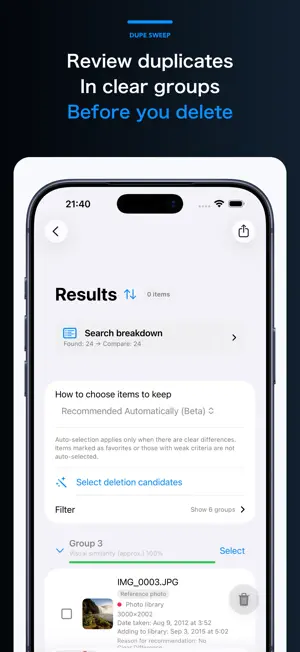 DupeSweep: Duplicate Finder screenshot 2