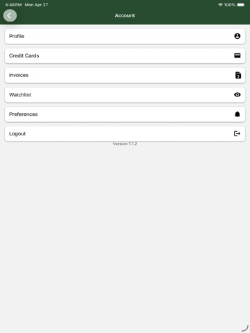 PAC Auctions iPad screenshot