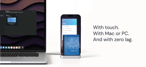 Duet Display - Cet outil offre une interaction tactile intuitive et une compatibilité fluide avec Mac et PC, garantissant une expérience utilisateur sans latence visible et une configuration simplifiée via l'interface "My Devices".