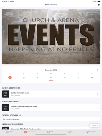 No Fences Cowboy Church App iPad screenshot