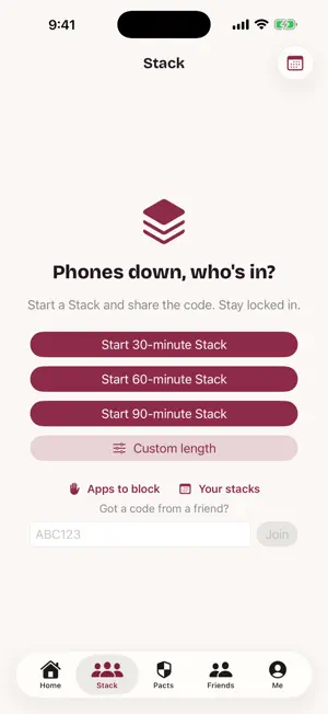 PhoneStack: Focus with Friends screenshot 2