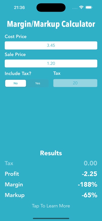 Margin/Markup Calculator