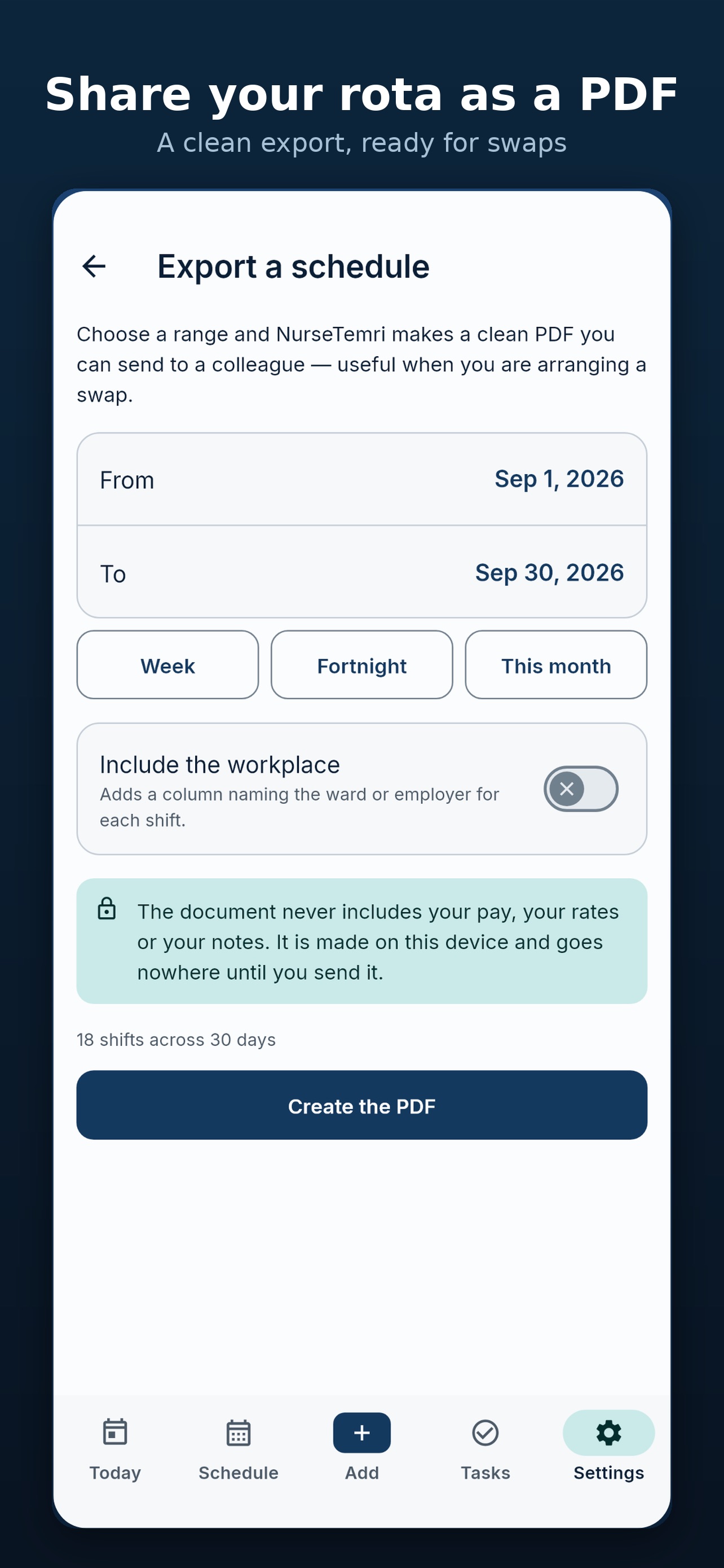 Screenshot 4 of NurseTemri: Shift Pay Tracker