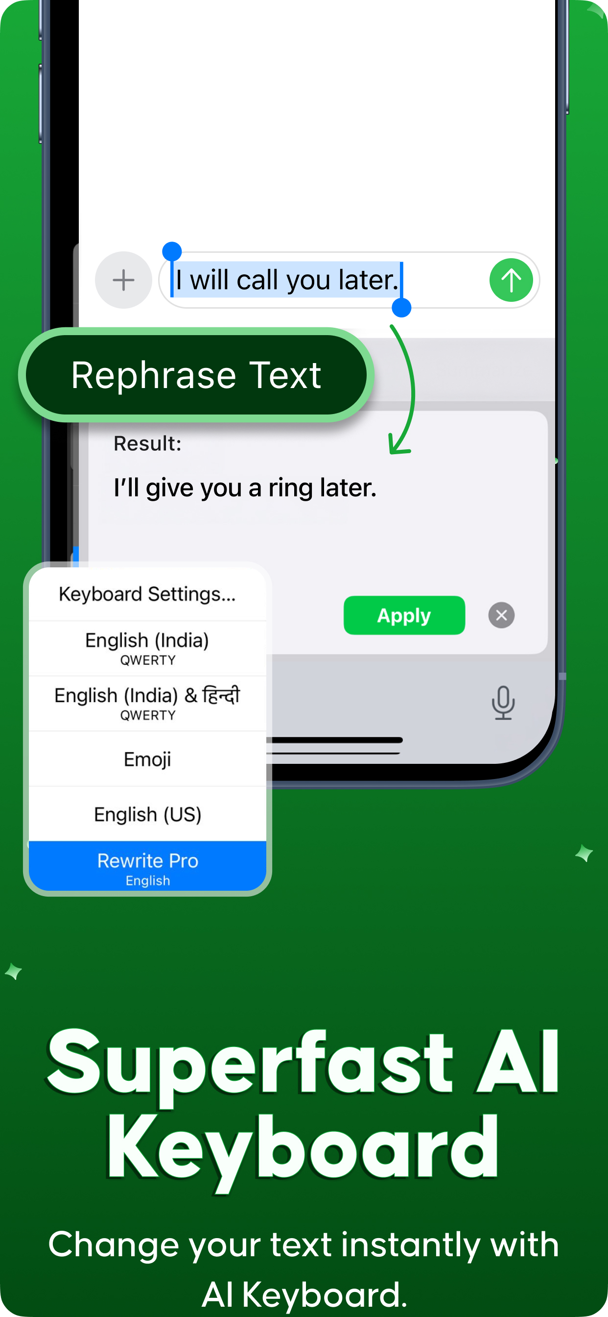 Rewrite+ AI Writing Keyboard . screenshot 4