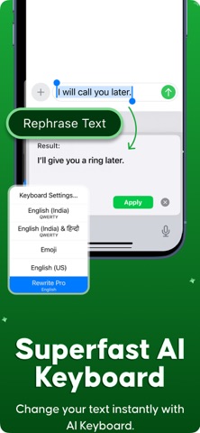 Rewrite+ AI Writing Keyboard . Screenshot 4 of 7