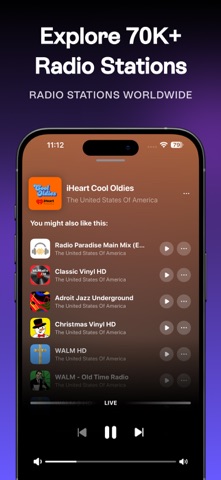 FM Radio: Live Music Stations iPhone screenshot