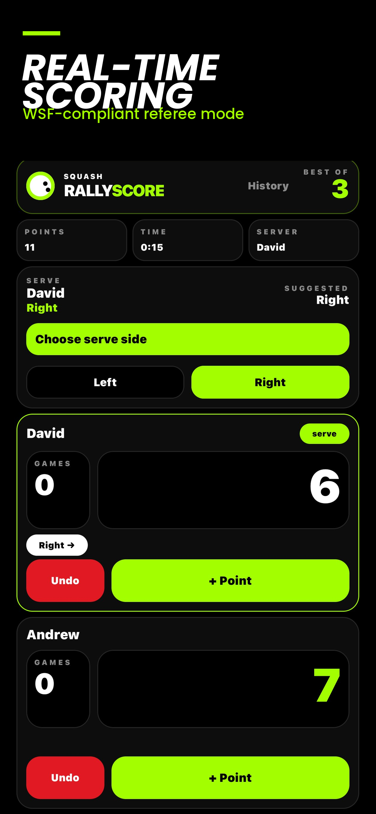 Squash RallyScore Referee