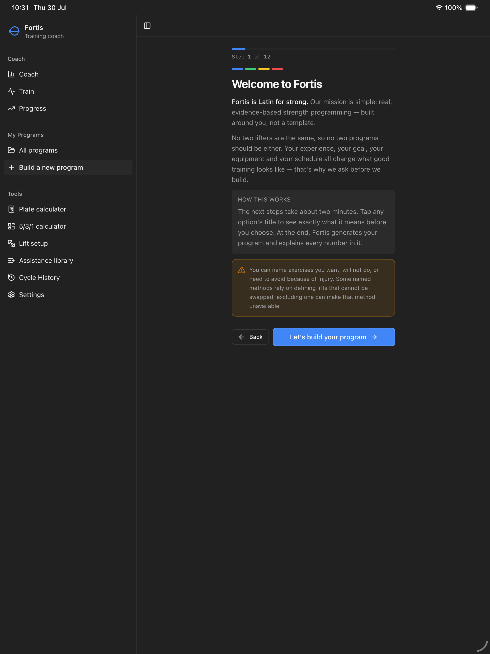 Fortis: Strength Coach screenshot 11