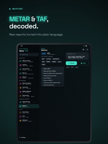 Vane: E6B Flight Computer iPad screenshot